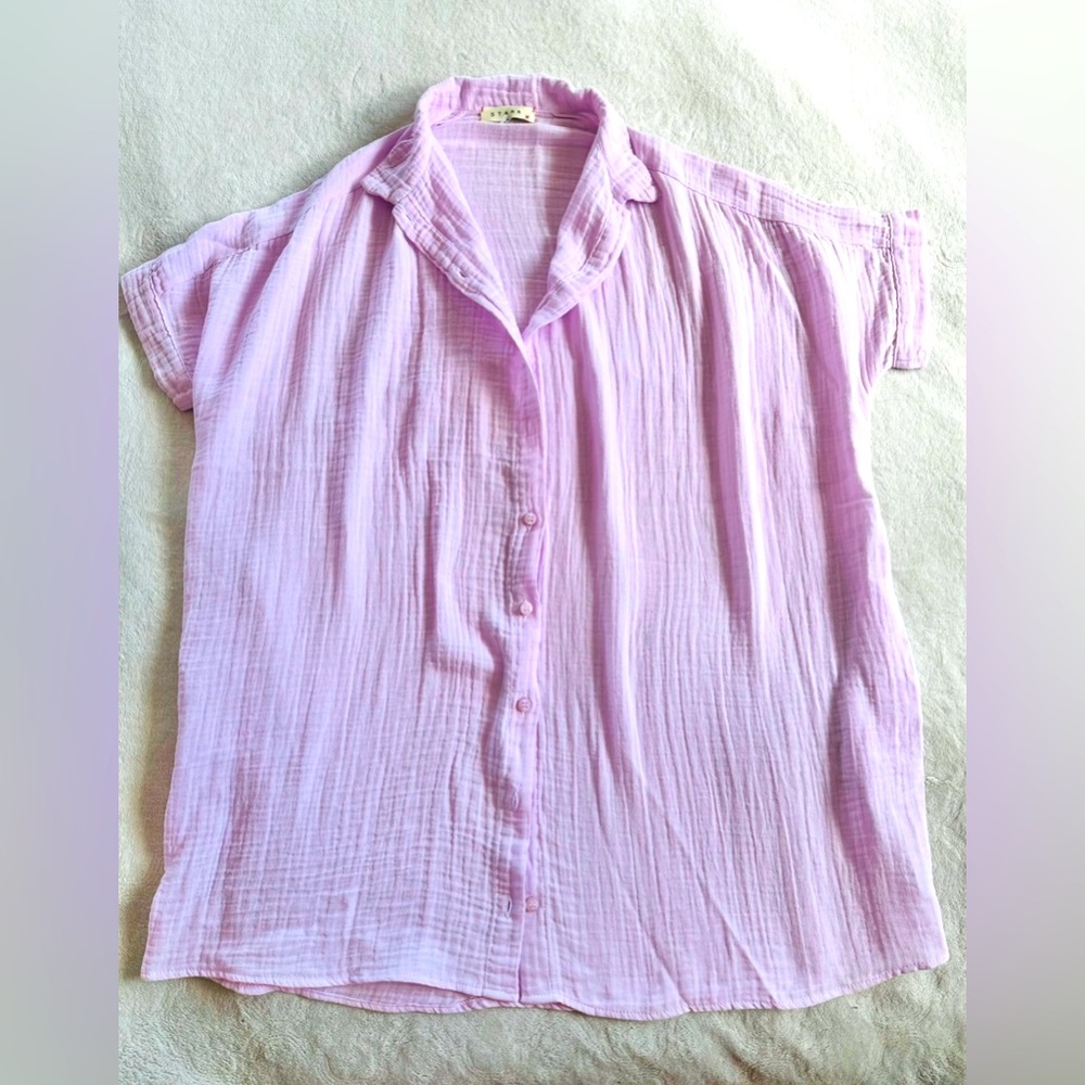 Stark X Lavender Button-Up Women's Muslin Dress Size S-M
